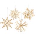 Floristik24 Christmas straw stars Christmas tree decorations 8cm 12 pieces