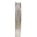 Floristik24 Christmas ribbon check ribbon with brown 15mm 20m