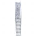 Floristik24 Christmas ribbon check ribbon with mica white 15mm 20m