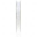 Floristik24 Christmas ribbon organza white with star 10mm 20m