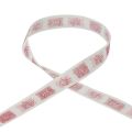 Floristik24 Christmas ribbon Pink ribbon Christmas 25mm 18m