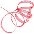 Floristik24 Christmas ribbon red with snowflake 10mm 20m