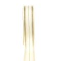 Floristik24 Christmas ribbon with transparent lurex stripes white, gold 25mm 25m