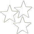 Floristik24 Christmas decoration metal star gold star pendant 15cm 6pcs