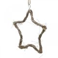 Floristik24 Christmas decoration star elm stars to hang white washed 20cm 4pcs