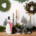 Floristik24 Christmas decoration, snowman with scarf, metal decoration for winter H33cm