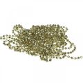 Floristik24 Christmas garland chain beads light gold Christmas decoration 9m