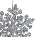 Floristik24 Christmas hanger mix with glitter silver 3pcs