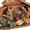 Floristik24 Christmas crib with figures Crib Christmas decoration set 40×13×23.5cm