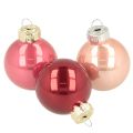 Floristik24 Christmas bauble glass decoration, shiny, 3cm, 22 pieces