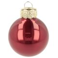 Christmas bauble glass decoration, shiny, 3cm, 22 pieces | Floristik24.ie
