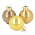 Floristik24 Mini Christmas tree bauble set, shiny hanging balls, 3cm, 22 pieces