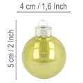 Christmas tree bauble set, colorful Christmas baubles, shiny, 40mm, 24 pieces | Floristik24.ie