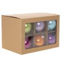 Shiny Christmas baubles, set of 10, assorted colors, 95mm | Floristik24.ie