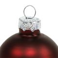 Christmas ball glass Ø4cm Bordeaux Mix 24 pcs | Floristik24.ie