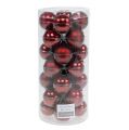 Christmas ball glass Ø4cm Bordeaux Mix 24 pcs | Floristik24.ie