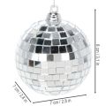 Christmas bauble decoration, mirrored ball for hanging, 7cm, 6 pieces | Floristik24.ie