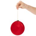 Large red Christmas bauble for hanging, 15cm, 3 pieces | Floristik24.ie