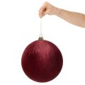 Large red velvet Christmas tree ornament for hanging, 25cm, 2 pieces | Floristik24.ie