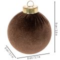 Christmas baubles, velvet look, mix of warm colors, 8cm, 12 pieces | Floristik24.ie