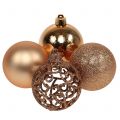 Floristik24 Christmas ball copper gold Ø6cm 16pcs