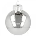Floristik24 Mini Christmas ball, tree decoration mix, Advent decoration black / silver / mother-of-pearl H4.5cm Ø4cm real glass 24pcs