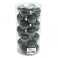 Mini Christmas tree ball, tree decoration mix, Christmas balls black H4.5cm Ø4cm real glass 24 pcs | Floristik24.ie