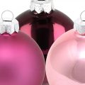 Floristik24 Christmas balls, tree decorations, glass balls violet H8.5cm Ø7.5cm real glass 12pcs