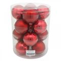 Floristik24 Christmas tree ball, tree decorations, Christmas ball red H8.5cm Ø7.5cm real glass 12pcs