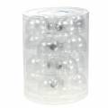 Christmas bauble glass Ø7.5cm clear 12 pcs | Floristik24.ie
