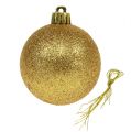 Floristik24 Christmas ball plastic gold 6cm 10pcs