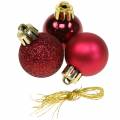 Floristik24 Christmas tree decorations Christmas ball red 3cm 14pcs