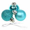 Floristik24 Christmas tree decorations Christmas ball turquoise 3cm 14pcs