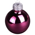 Glass Christmas baubles, mini berry beige pink, Ø3cm, 22 pieces | Floristik24.ie