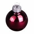 Glass Christmas baubles, mini