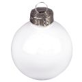 Christmas balls glass white matt enamel Ø4cm 24 pcs | Floristik24.ie
