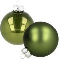 Floristik24 Christmas balls made of glass green mix Ø6cm 24 pcs