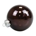 Christmas balls glass brown mix tree balls gloss Ø7.5cm 12pcs | Floristik24.ie