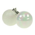 Floristik24 Christmas balls plastic white-mother of pearl Ø6cm 10p