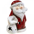 Floristik24 Santa Claus deco tealight holder Christmas H15cm