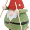 Floristik24 Gnome on skis decorative figure wood Christmas Gnome figure H13cm