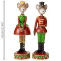 Christmas mouse decoration figures 14.5cm red-green 2 pieces | Floristik24.ie