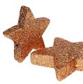 Floristik24 Christmas stars copper glitter stars sprinkle decoration 40pcs