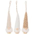 Decorative gnome figurine with beard for hanging, 17cm, 6 pieces | Floristik24.ie