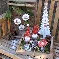 Floristik24 Christmas pendant gnome metal tree decoration Ø8cm 6pcs