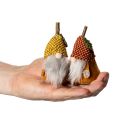 Gnome figurine set with knitted hat and acorn, 10cm, 6 pieces | Floristik24.ie