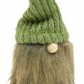 Floristik24 Gnome with woolen hat green 21cm 2pcs