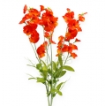 Floristik24 Sweet pea artificial flower orange, red 75cm 3pcs