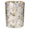 Glass lantern with branch