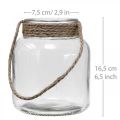 Floristik24 Lantern glass, tealight holder for hanging H16.5cm Ø14.5cm